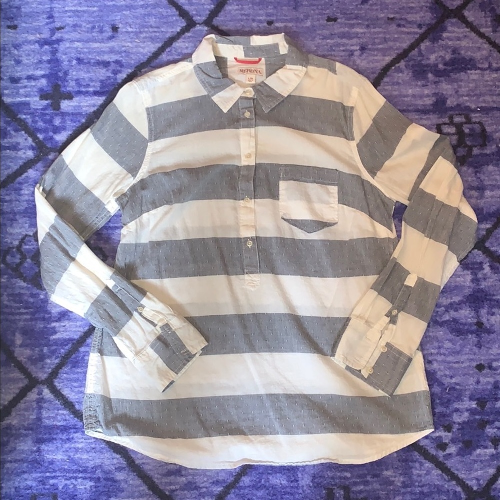Navy and White Striped Tunic